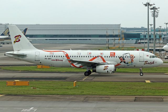 Airbus A320 (PK-BKF) - "BNI Mobile Banking" livery