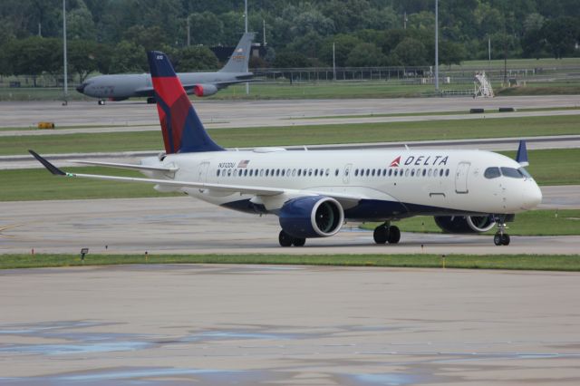 Airbus A220-300 (N312DU) - Possible A220-300 inaugural at IND. Taken early May