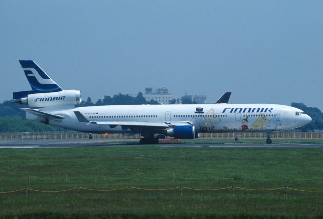 Boeing MD-11 (OH-LGF) - Departure at Narita Intl Airport Rwy16R on 2006/08/06 " Moomin c/s "