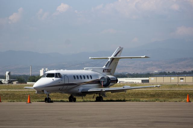 Hawker 800 (N770AZ) - N770AZ on the ramp at KFNL on 7 23 2017br /br /Photo by n810 visual art & design