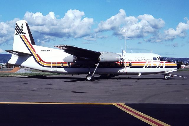 PACIFIC AEROSPACE 750XL (VH-MMV) - AIRLINES OF SOUTH AUSTRALIA - FOKKER F-27-200 FRIENDSHIP - REG : VH-MMV (CN 10355) - WEST BEACH ADELAIDE SA AUSTRALIA - YPAD (20/8/1983)