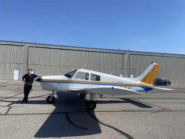 Piper Cherokee (N1039X) - CFI Hayden and student Noha before a flight. 