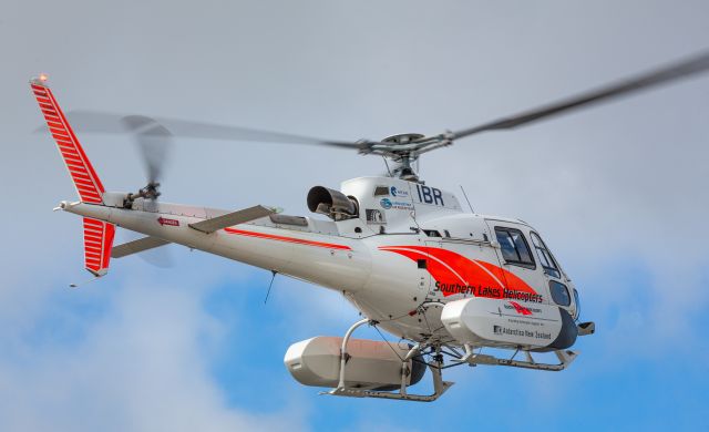 Eurocopter AS-350 AStar (ZK-IBR) - Arriving at Christchurch for transporting to Antarctica aboard a fixed wing machine.