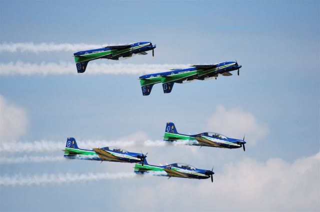 BRAZIL — - Brazilian Air Force " Smoke Squadron " in their Embraer EMB-312 Tucanos at Thunder over Michigan