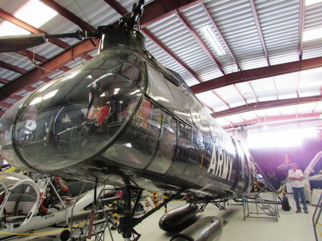 VERTOL Work Horse (N64606) - 1957 Vertol H21B "Flying Banana" on display at Classic Rotors Museum, Ramona CA