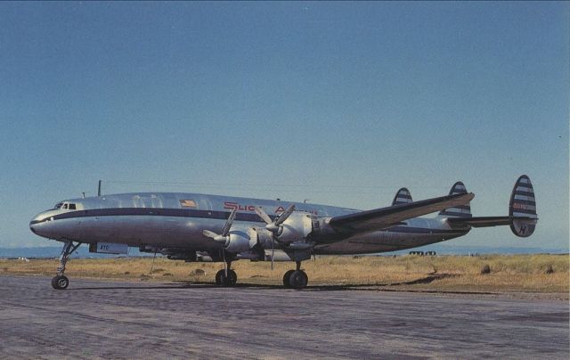 Lockheed EC-121 Constellation (N6937C) - scanned from postcardbr /Slick Airways L1049H