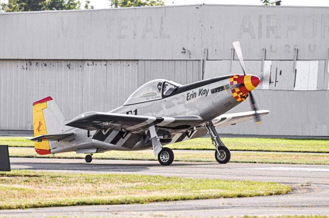 TITAN T-51 Mustang (N260Y) - A Titan T51 (Not a P51) turning off of runway 36 at Metettal Airport.