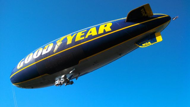 N3A — - Goodyear blimp landing at Rowan County Airport prior to Coca Cola 600 race.