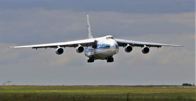 Antonov An-124 Ruslan (RA-82043) - volga-dnepr an-124-100 ra-82043 landing at shannon from emmen 27/5/20.