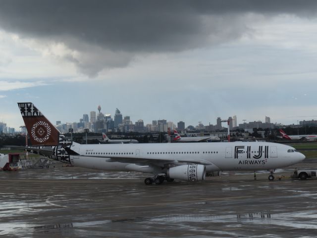 Airbus A330-200 (DQ-FJT) - DQ-FJT on pushback at Sydney, departing for Nadi (NFFN).