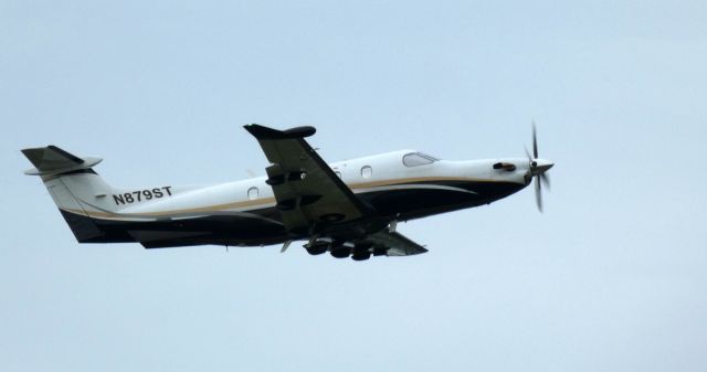 Pilatus PC-12 (N879ST) - Shortly after departure is this Pennsylvania State Police 2015 Pilatus PC12/47E in the Summer of 2023.