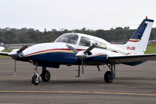 Cessna 310 (VH-JQK) - A stunning and unusual visitor to Bankstown arrived late evening all the way from Redcliffe. March 2, 2021.