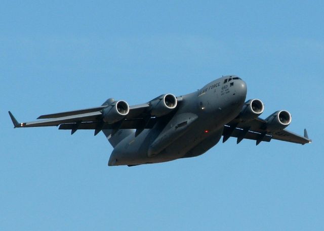 Boeing Globemaster III (06-6157) - C-17 departing Barksdale Air Force Base, Louisiana.