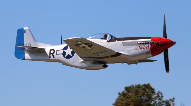 North American P-51 Mustang (N3BB) - A 1944 model North American P-51D Mustang on a high speed low pass during Aviation Career Day at St. Clair County Airport, Pell City, AL - October 8, 2022.