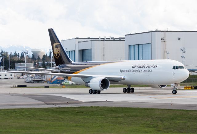 BOEING 767-300 (N350UP) - UPS 767 departing for a test flight.