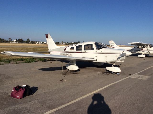 Piper Cherokee (N8102S) - Wife and I getting a $100 hamburger