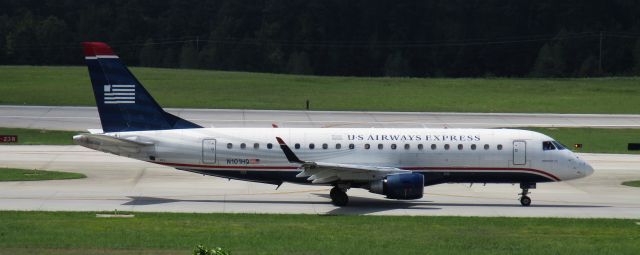 Embraer 175 (N101HQ) - A now rare sight in the sky - a very patchy Republic E175 in old US Airways colors.