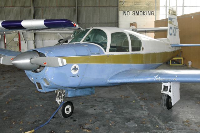 ZK-CKF — - CKF wearing her original 1964 paint scheme, safely stowed in the hangar at Wigram Airfield back in 2008 before Wigram was closed forever. CKF now hides out at NZRT.