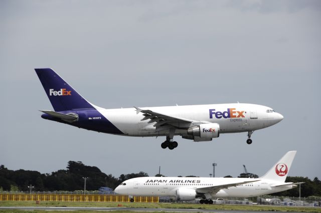 Airbus A310 (N806FD) - Final Approach to Narita Intl Airport Rwy16R on 2013/08/20