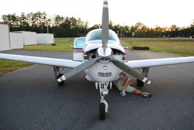 Beechcraft Bonanza (36) (N1116A) - N116a being prepped for flight