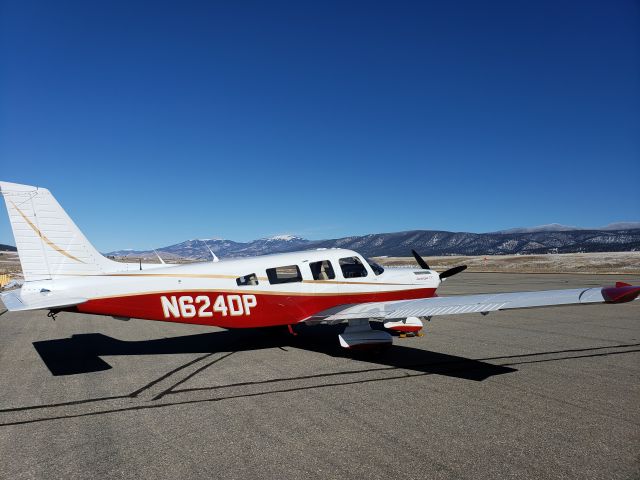 Piper Saratoga (N624DP) - Piper Saratoga N624DP on the ramp at Angel Fire, New Mexico (KAXX)