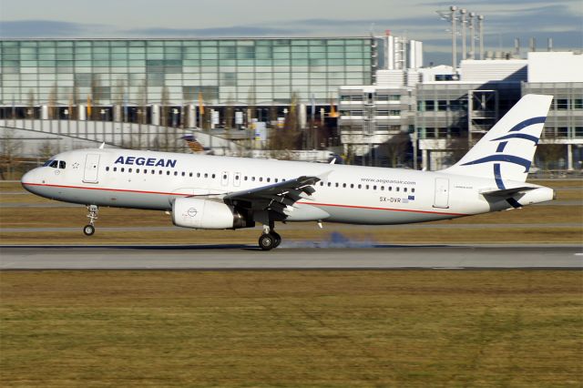 Airbus A320 (SX-DVR) - Airbus A320-232, Aegean Airlines, SX-DVR, EDDM, München Franz Josef Strauss, 24.Jan.2018