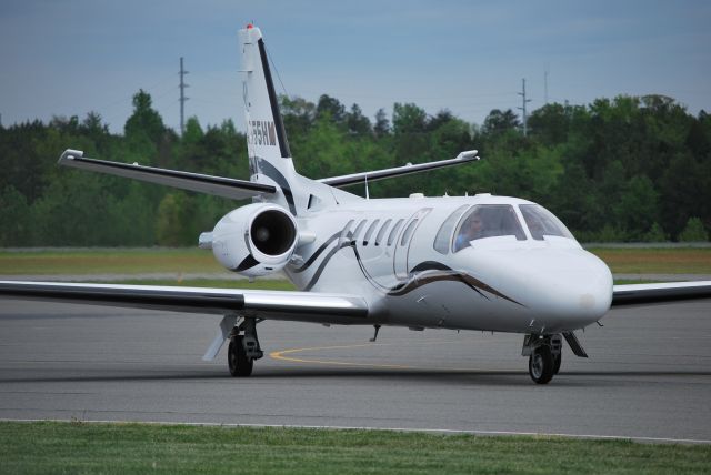 Cessna Citation II (N555HM) - S&D COFFEE INC arriving home at KJQF - 4/21/11