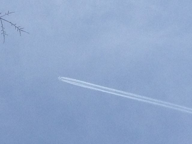 Airbus A380-800 (D-AIMI) - An Lufthansa Airbus A380-800 flew over our house in New Hamburg Ontario. For Frankfurt to Houston.