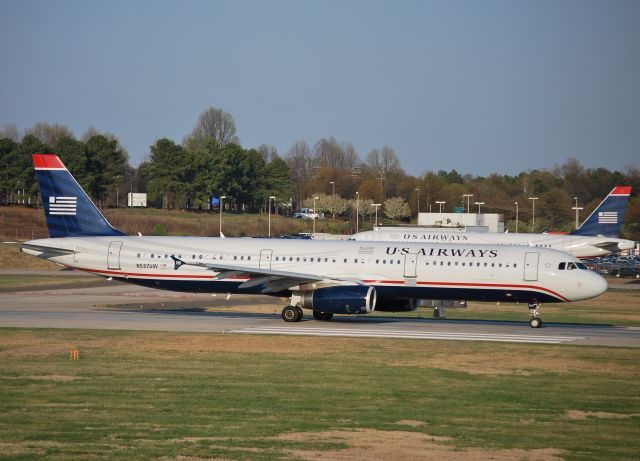 Airbus A321 (N537UW) - Rolling 18C - 3/18/11