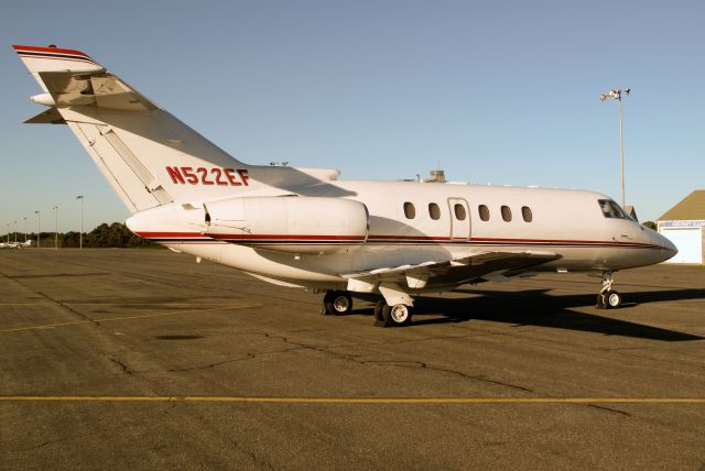 Hawker 800 (N522EF) - Very good biz jet with remarkable range and a stand-up cabin.