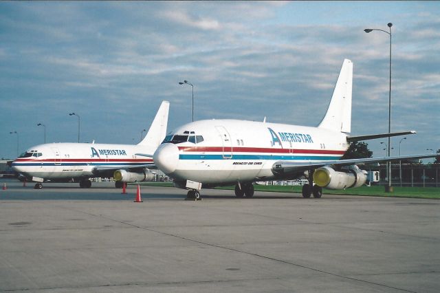 Boeing 737-200 (N767TW) - Along with sister ship N737TW in the background.