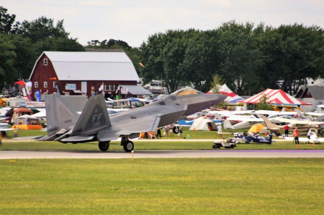 Lockheed F-22 Raptor — - Landing Runway 36 at Air Venture..............