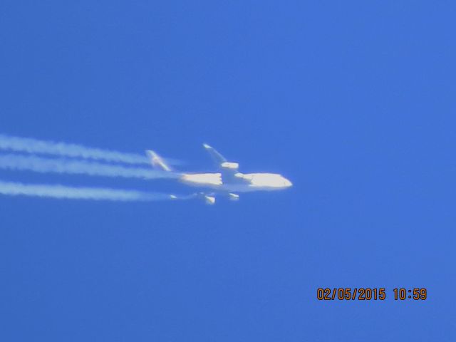 Boeing 747-400 (N574UP) - UPS flight 2859 from PHX to SDF over Southeastern Kansas at 37,000 feet.