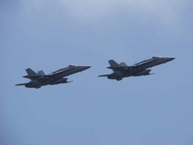 McDonnell Douglas FA-18 Hornet — - Red Bull Air Race 2008  San Diego, CA  A two ship Hornet flyby before the race!