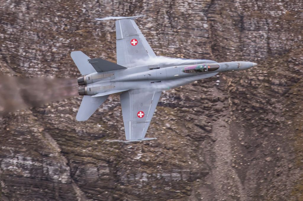 McDonnell Douglas FA-18 Hornet (J5007) - Swiss Air Forcebr /Boeing F/A-18 C (J-5007) at Axalp shooting range