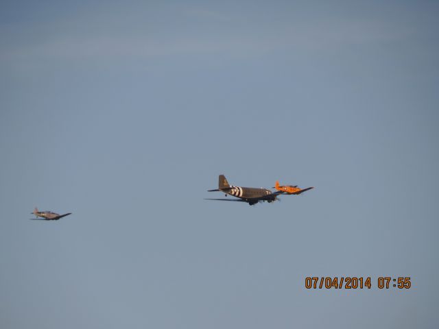 Douglas DC-3 (29-2277) - Duck Creek at Grand Lake Oklahoma small airshow before the biggest fireworks show in the Midwest.