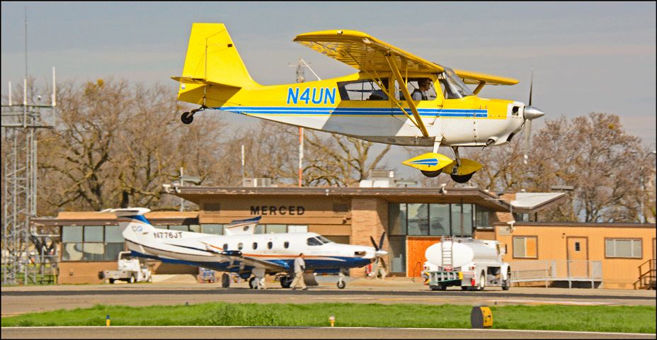 Experimental 100kts-200kts (N4UN) - Sierra Flight Academy trainer performs a low approach at the Merced Regional Airport (KMCE)