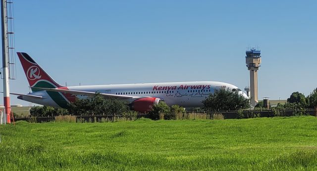 Boeing 787-8 (KQA762) - Shortly after landing at OR Tambo International Airport