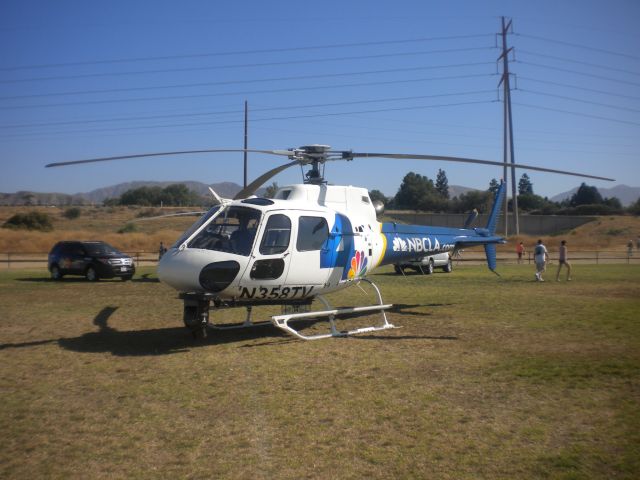 Eurocopter AS-350 AStar (N358TV) - KNBC helicopter at American Heroes Airshowbr /br /operated by Angel City Airbr /6/30/2012