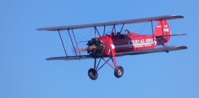 WACO O (N760E) - Making a low pass is this 1929 WACO Model 10 GXE/ASO Biplane in the Autumn of 2024.