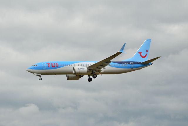 Boeing 737 MAX 8 (G-TUMM) - TUI - B737 MAX8 (G-TUMM) Mid afternoon arriving at NCL (Photo May 2024)
