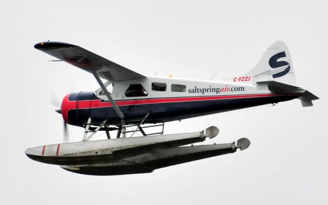 C-FZZJ — - Saltspringair.com - Taken in Active Pass directly above BC Ferry