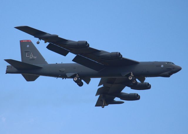 Boeing B-52 Stratofortress (60-0059) - At Barksdale Air Force Base. No weapons pods hanging from wings in this photo. 