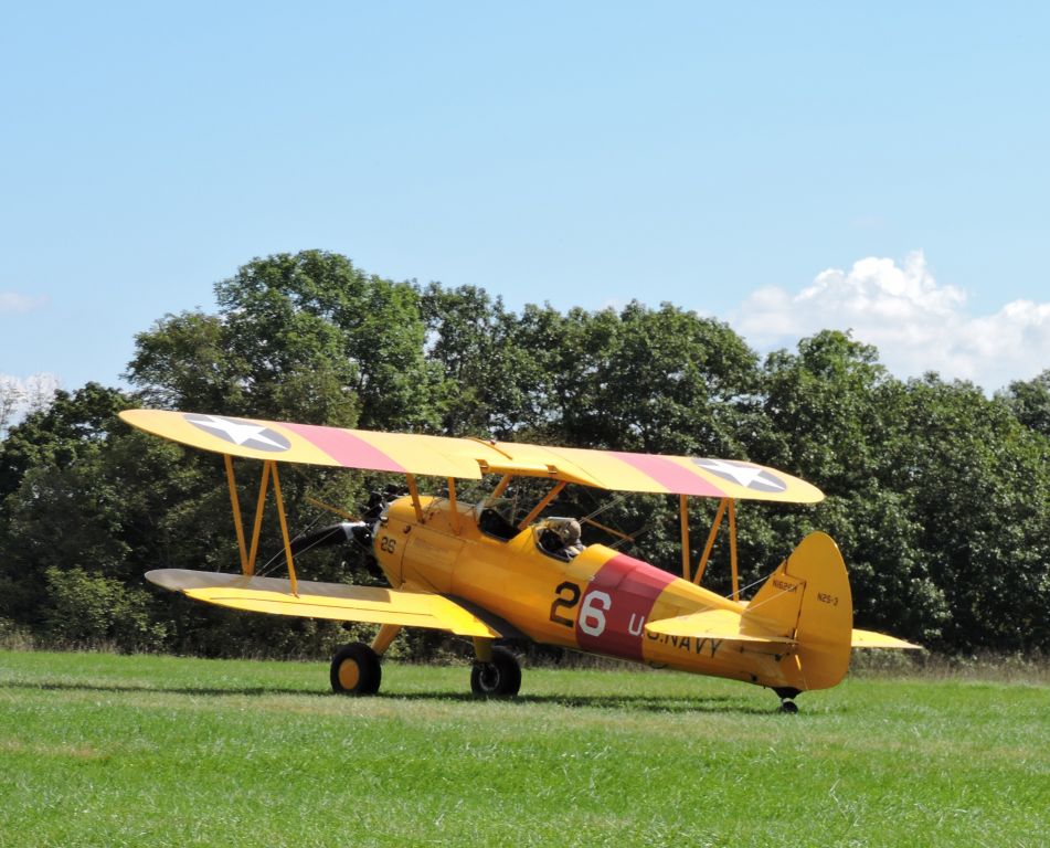 N1626M — - This 1943 Bi Plane just landed on the grass runway, summer 2018.
