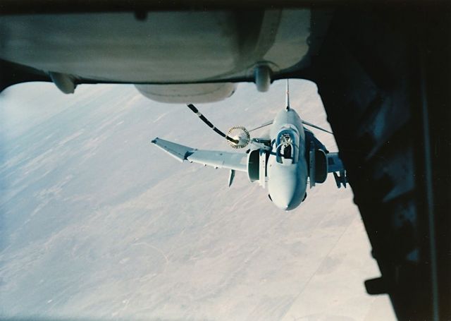 McDonnell Douglas F-4 Phantom 2 — - F-4 of VA-201 refueling over eastern New Mexico from a KC-10.