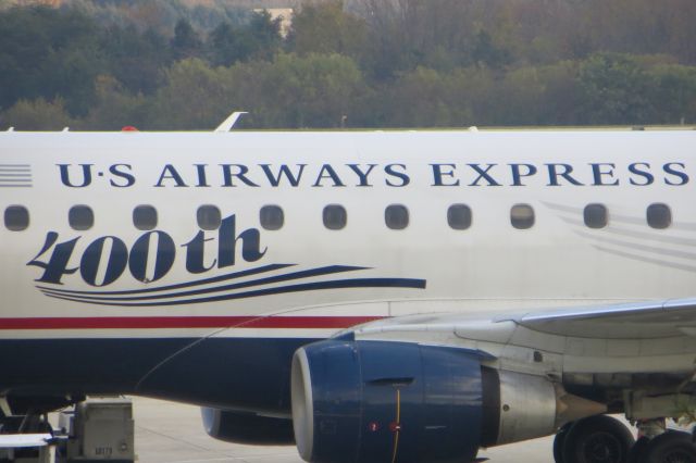 Embraer ERJ 175 (N135HQ) - US Airways Express Embraer 175 "The 400th Embraer" 10/30/13