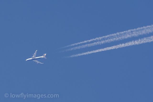 Boeing 747-400 (G-CIVD) - 20th May 2015, Speedbird 85 high overhead the UK lake district, Cumbria, en-route LHR-YVR.