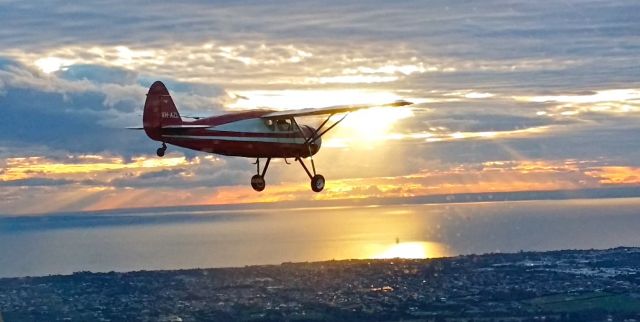 FAIRCHILD (1) Forwarder (VH-AZL) - Sunset over Mornington Peninsula