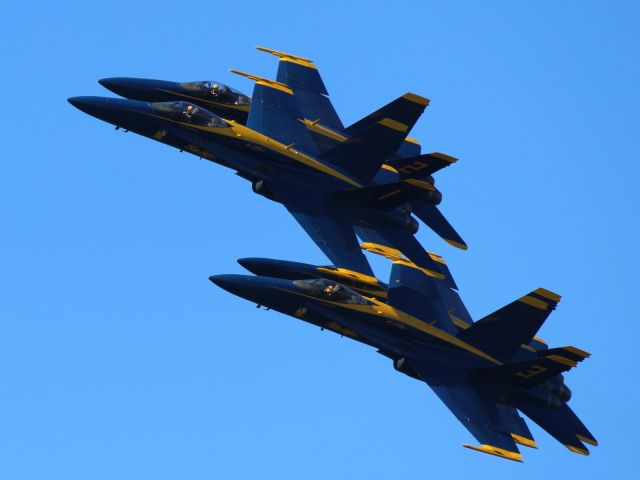 McDonnell Douglas FA-18 Hornet — - Blue Angels in Air Show of Fleet Week SF 2015