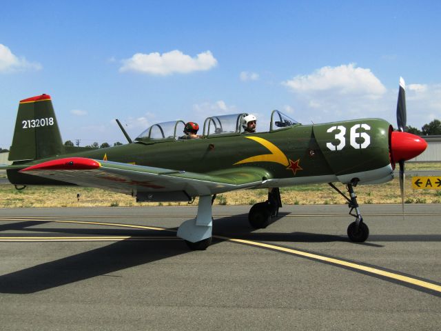 NANCHANG PT-6 (N114DZ) - 1967 Nanchang CJ-6A taxiing to display area, Fullerton Airport Day, 5.13.2017